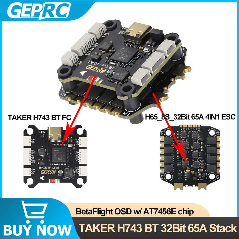Drone Esc - Geprc taker h743 bt 32bit 65a