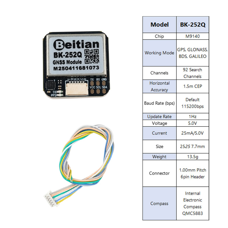 Beitian BK-252Q GPS GNSS Módul - Drone Gps Module avaliação e preço